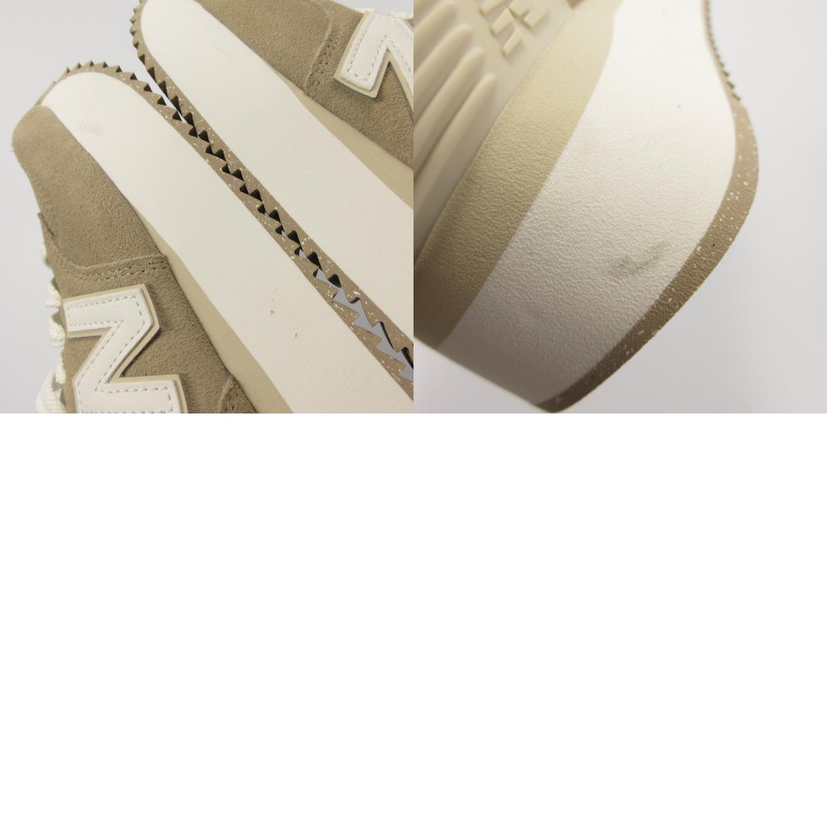 【中古】NEW BALANCE | ニューバランス スニーカー WL574ZSM ベージュ 24.5cm