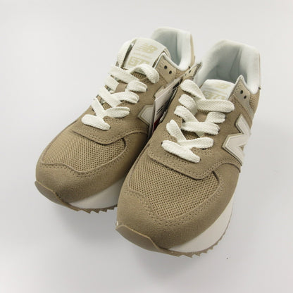 【中古】NEW BALANCE | ニューバランス スニーカー WL574ZSM ベージュ 24.5cm