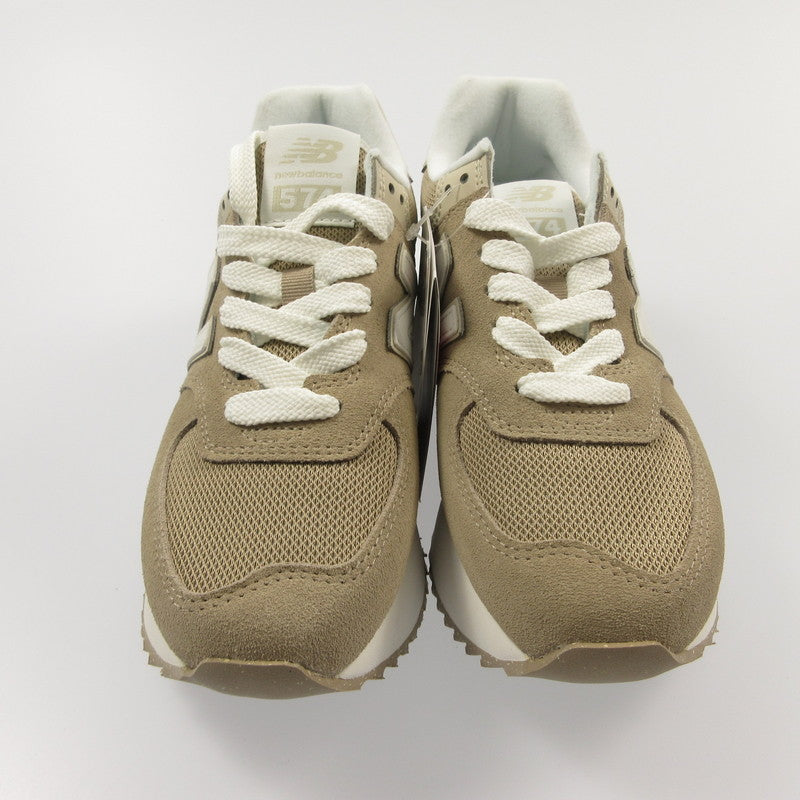 【中古】NEW BALANCE | ニューバランス スニーカー WL574ZSM ベージュ 24.5cm