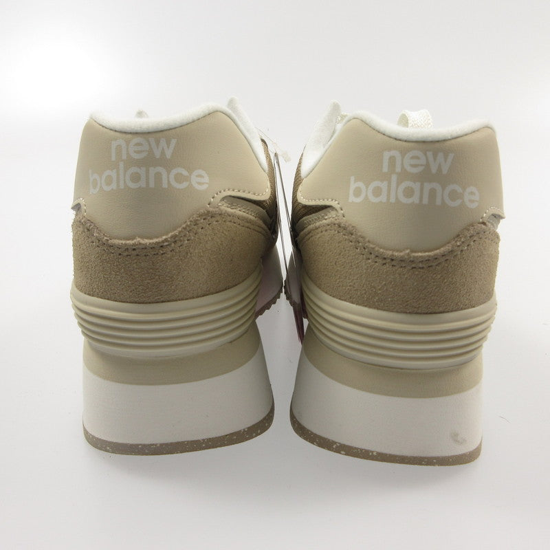 【中古】NEW BALANCE | ニューバランス スニーカー WL574ZSM ベージュ 24.5cm
