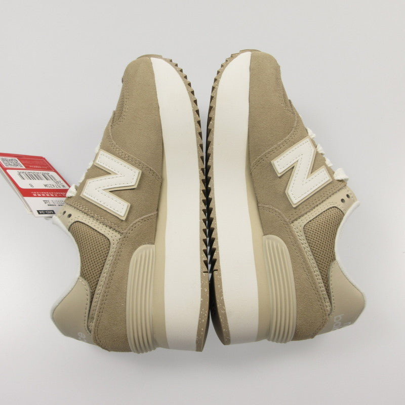 【中古】NEW BALANCE | ニューバランス スニーカー WL574ZSM ベージュ 24.5cm
