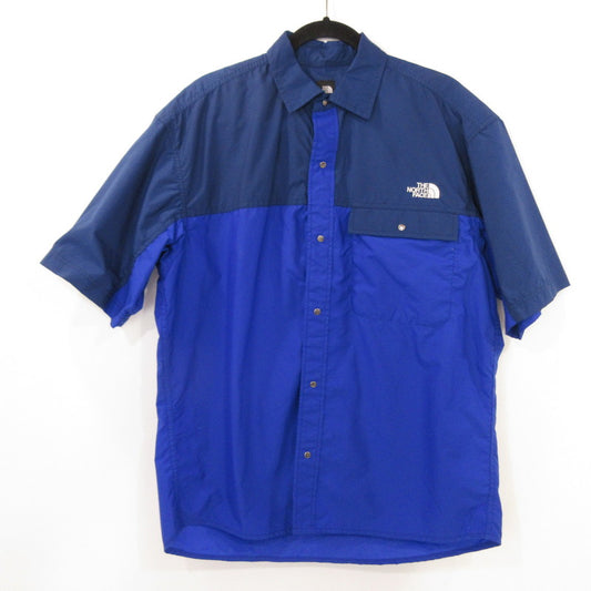 【中古】THE NORTH FACE | ザ・ノースフェイス S/S Nuptse Shirt 半袖シャツ NR22552 ブルー サイズ：L