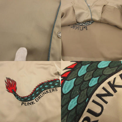 【中古】PUNKDRUNKERS | パンクドランカーズ ドラゴン開衿シャツ 長袖シャツ シルバー サイズ：M