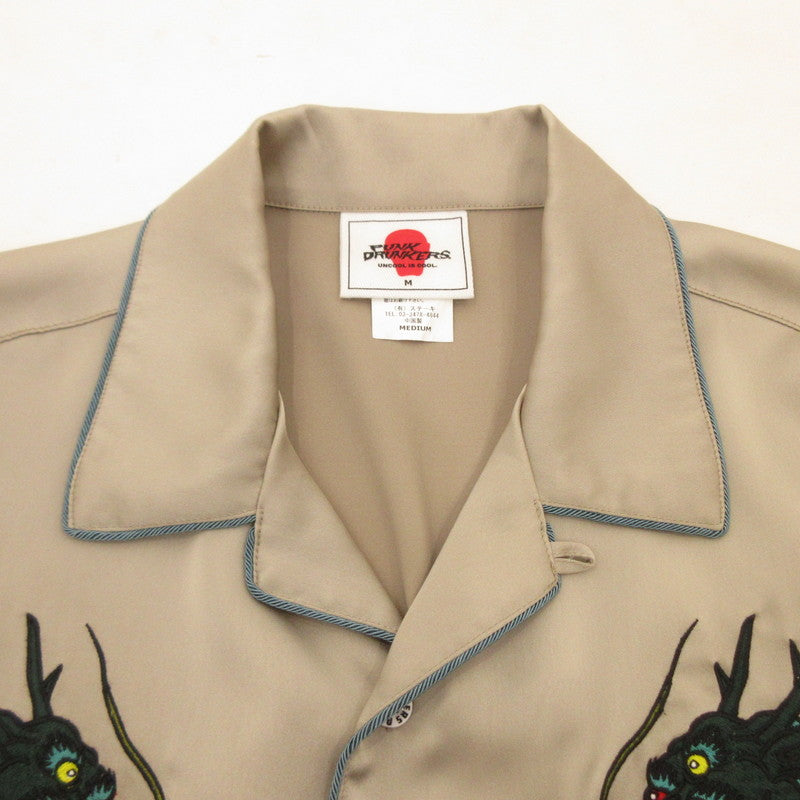 【中古】PUNKDRUNKERS | パンクドランカーズ ドラゴン開衿シャツ 長袖シャツ シルバー サイズ：M