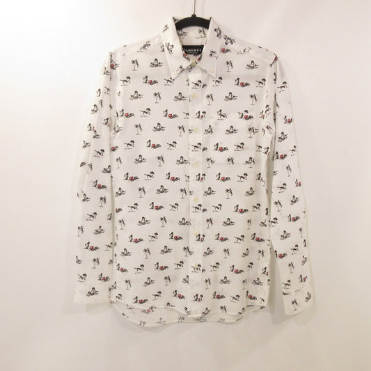 【中古】HYSTERIC GLAMOUR | ヒステリックグラマー 長袖シャツ 1241AH01 ×PLAYBOY ホワイト サイズ：S