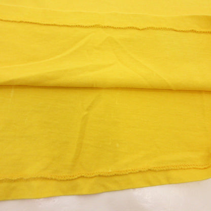 【中古】POLO RALPH LAUREN | ポロ・ラルフローレン オウムアップリケ刺繍 半袖Ｔシャツ USED加工 イエロー サイズ：S