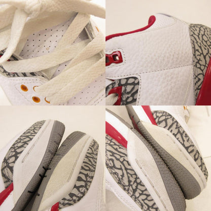 【中古】NIKE | ナイキ Air Jordan 3 'Cardinal Red' スニーカー CT8532-126 ホワイト 29cm