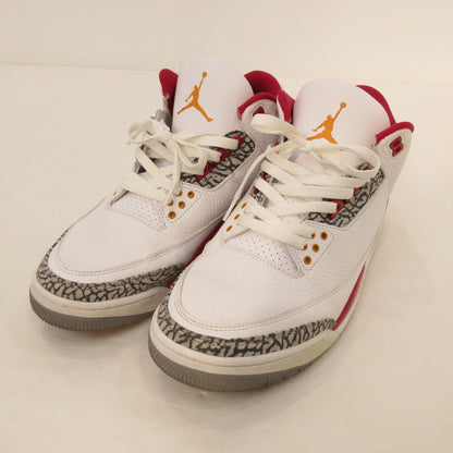 【中古】NIKE | ナイキ Air Jordan 3 'Cardinal Red' スニーカー CT8532-126 ホワイト 29cm