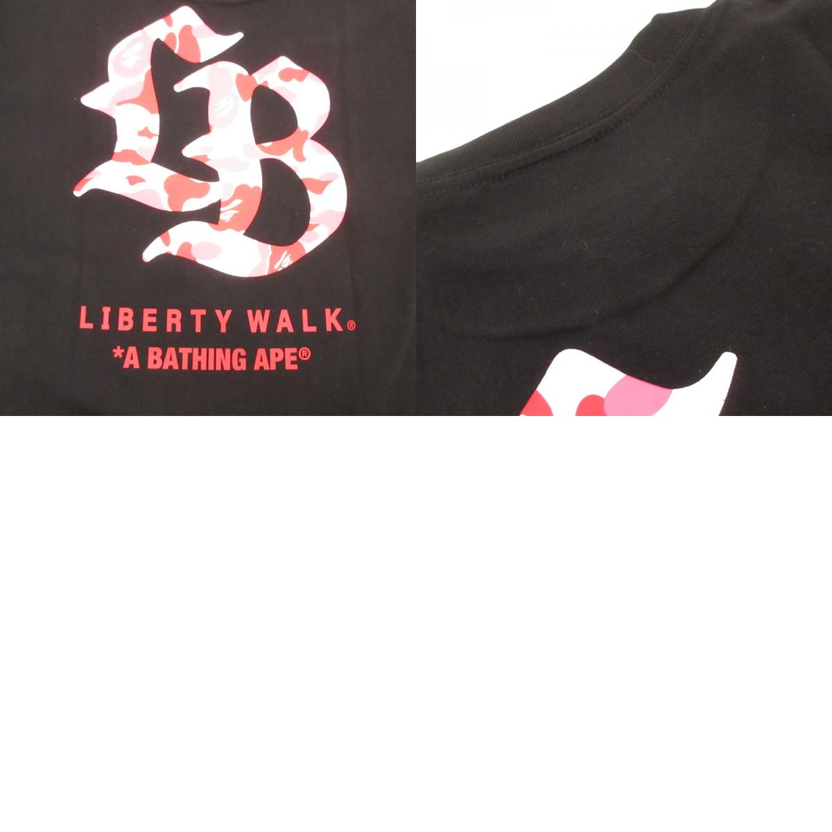 【中古】A BATHING APE | アベイシングエイプ LBWK TEE #1 半袖Ｔシャツ 1L231109621 ブラック サイズ：XL