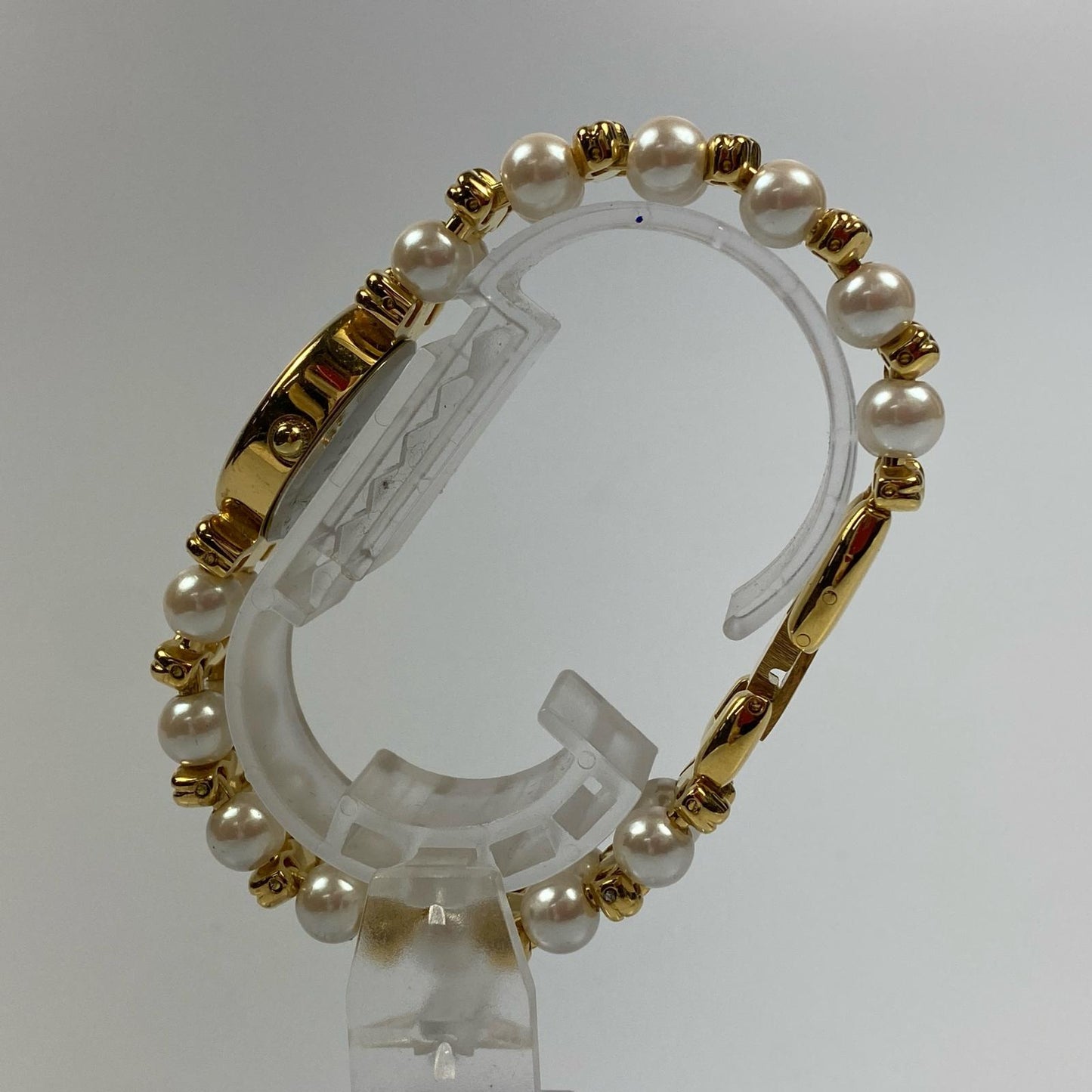 【中古】 パール 腕時計 ゴールド