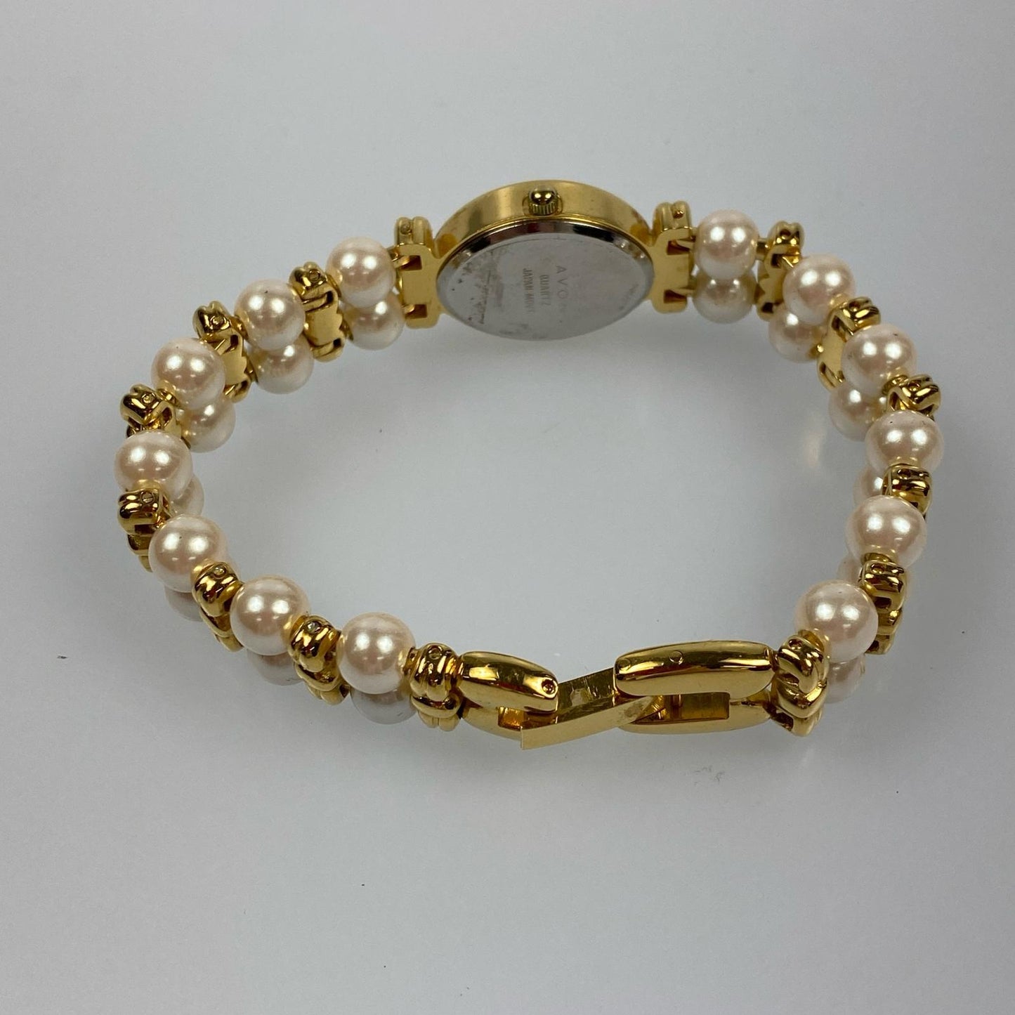 【中古】 パール 腕時計 ゴールド
