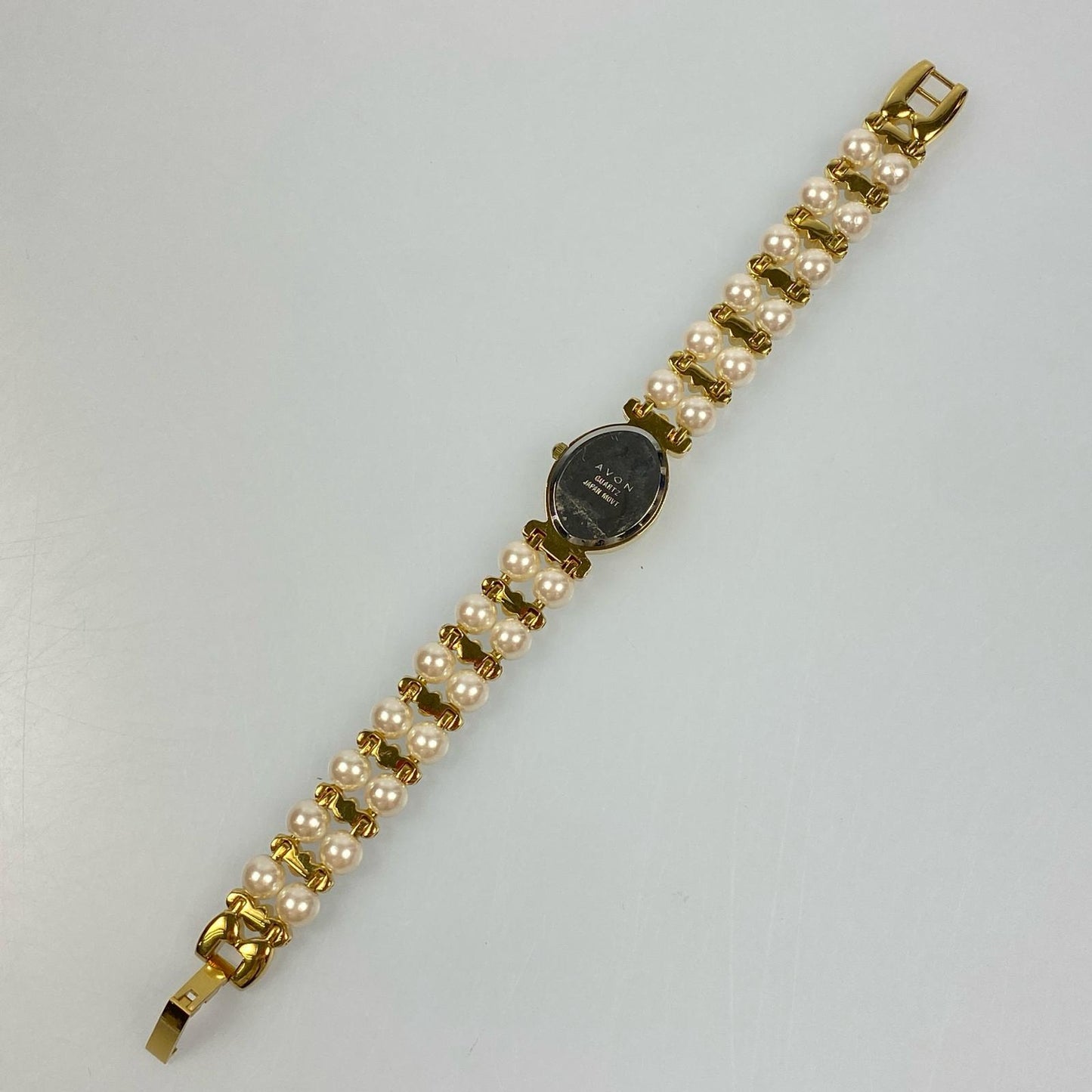 【中古】 パール 腕時計 ゴールド