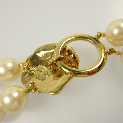 【中古】 ライオン/2連パール ネックレス