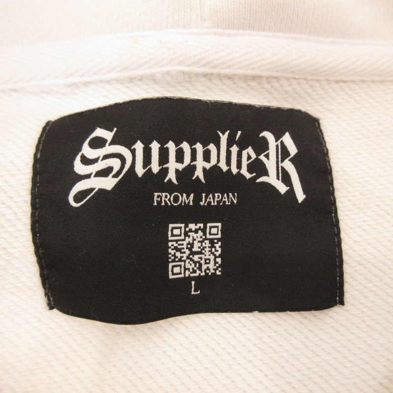 【中古】SUPPLIER | サプライヤー GRAFFITI LOGO HOODIE パーカー ホワイト サイズ：L