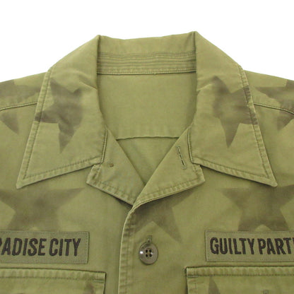 【中古】WACKOMARIA | ワコマリア STAR MILITARY SHIRT その他トップス オリーブ サイズ：L