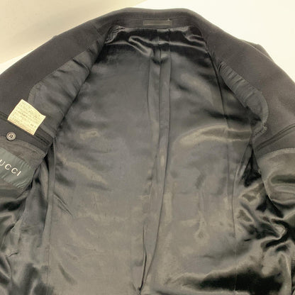 【中古】GUCCI | グッチ カシミヤ混比翼ウールコート その他アウター 国内正規品 ブラック サイズ：M