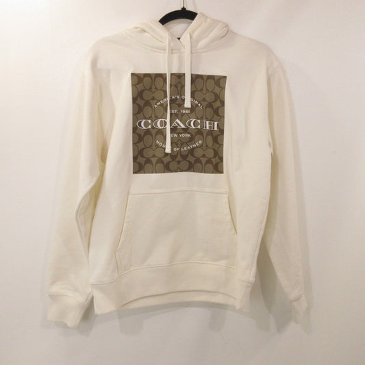 【中古】COACH | コーチ シグネチャースクエアフーディー パーカー CR039 ホワイト サイズ：XS