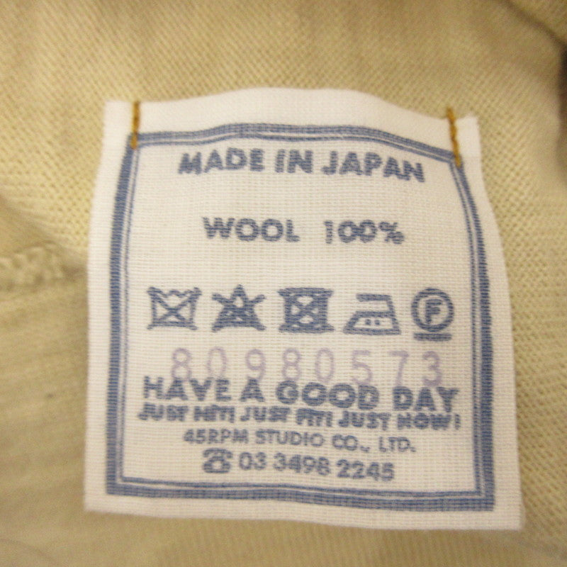 【中古】45rpm | ４５アールピーエム USモープリントの908リバースセーター セーター 80980553 ベージュ サイズ：4
