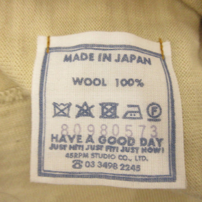 【中古】45rpm | ４５アールピーエム USモープリントの908リバースセーター セーター 80980553 ベージュ サイズ：4
