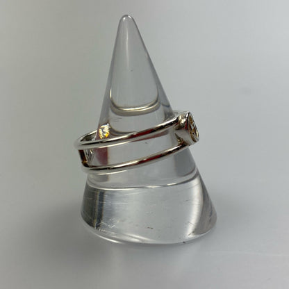 【中古】GUCCI | グッチ インターロッキングGスリムオープンバンド リング・指輪 298036 サイズ:#18