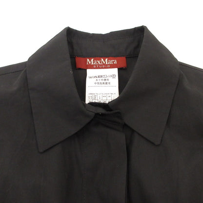 【中古】MAX MARA | マックスマーラ 比翼タック入S/Sシャツワンピース ワンピース 62210311607 STUDIO ブラック サイズ：38