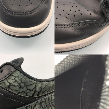 【中古】NIKE | ナイキ Air Jordan 1 Low 'Black Elephant/Safari' スニーカー FB9907-001 ブラック 25cm