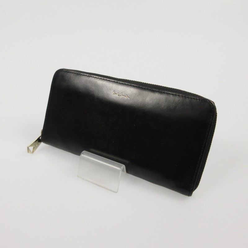 【中古】Paul Smith | ポール・スミス レザーリュクスシャインラウンドジップ 長財布 843420 P566 ブラック