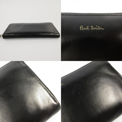 【中古】Paul Smith | ポール・スミス レザーリュクスシャインラウンドジップ 長財布 843420 P566 ブラック