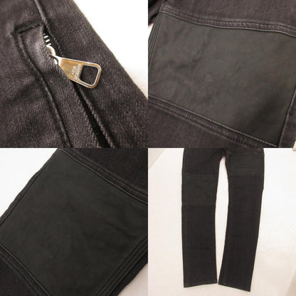 【中古】NEIL BARRETT | ニールバレット LEATHER PATSHED SUPER SKINNY LEG JEAN デニムパンツ PBDE162C E804T 国内正規品 グレー サイズ：30