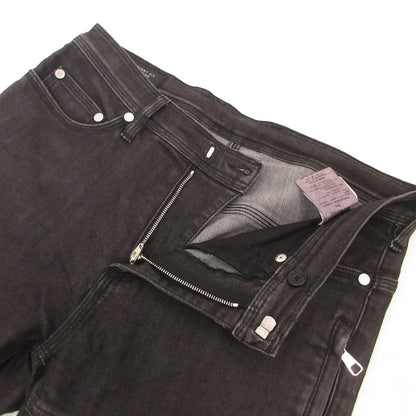 【中古】NEIL BARRETT | ニールバレット LEATHER PATSHED SUPER SKINNY LEG JEAN デニムパンツ PBDE162C E804T 国内正規品 グレー サイズ：30