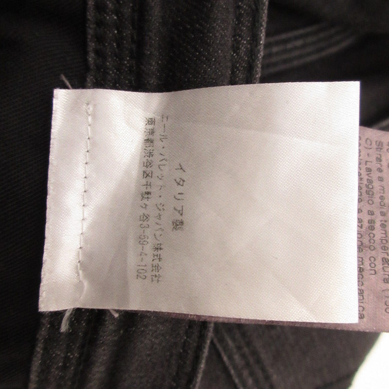 【中古】NEIL BARRETT | ニールバレット LEATHER PATSHED SUPER SKINNY LEG JEAN デニムパンツ PBDE162C E804T 国内正規品 グレー サイズ：30