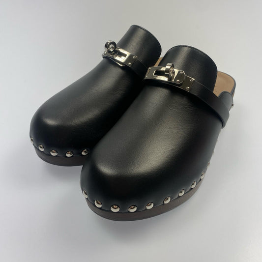 【中古】HERMES | エルメス ミュールカルロッタ サンダル 年式:2021S/S ブラック 23cm