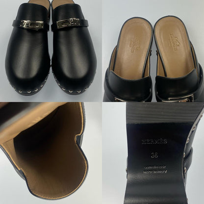 【中古】HERMES | エルメス ミュールカルロッタ サンダル 年式:2021S/S ブラック 23cm