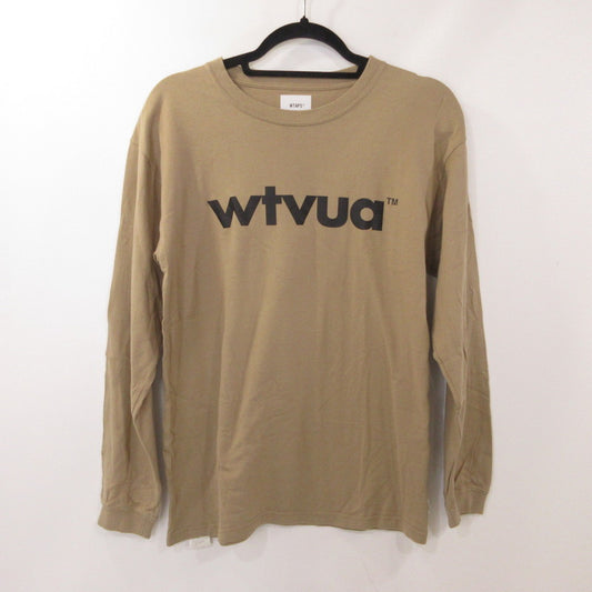 【中古】W)TAPS | ダブルタップス WTVUA LS TEE 長袖Ｔシャツ 211ATDT-LT01S ベージュ サイズ：1