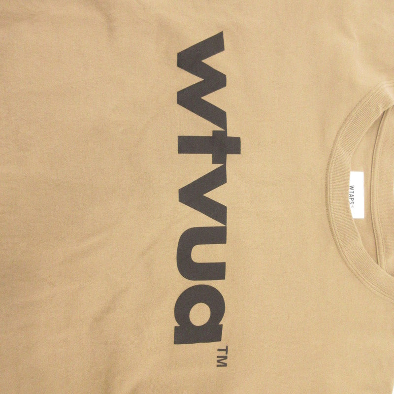 【中古】W)TAPS | ダブルタップス WTVUA LS TEE 長袖Ｔシャツ 211ATDT-LT01S ベージュ サイズ：1