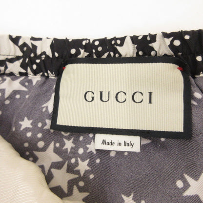 【中古】GUCCI | グッチ スタープリントシルク ショートパンツ 624399 国内正規品 ブラック サイズ：50