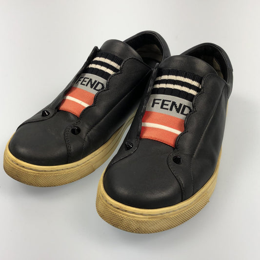 【中古】FENDI | フェンディ エラスティックバンド スニーカー 8E6592 サイズ:36(約23cm) ブラック