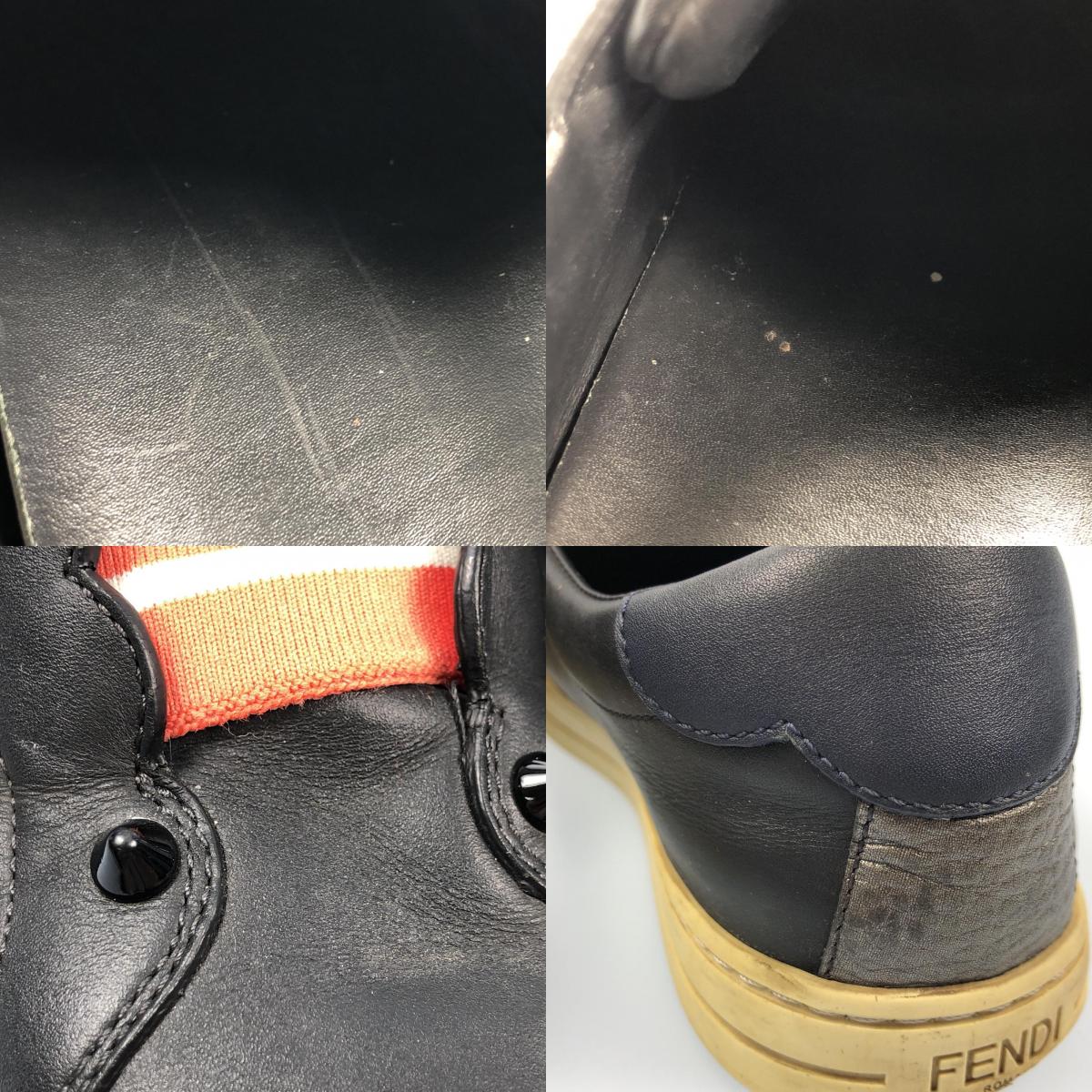 【中古】FENDI | フェンディ エラスティックバンド スニーカー 8E6592 サイズ:36(約23cm) ブラック