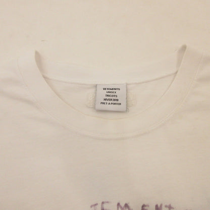 【中古】VETEMENTS | ヴェトモンベトモン Elephant Ella Tee 半袖Ｔシャツ UAH19TR312 ホワイト サイズ：L