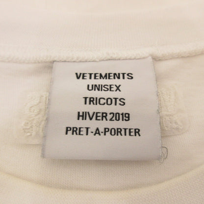 【中古】VETEMENTS | ヴェトモンベトモン Elephant Ella Tee 半袖Ｔシャツ UAH19TR312 ホワイト サイズ：L