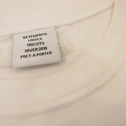 【中古】VETEMENTS | ヴェトモンベトモン Elephant Ella Tee 半袖Ｔシャツ UAH19TR312 ホワイト サイズ：L