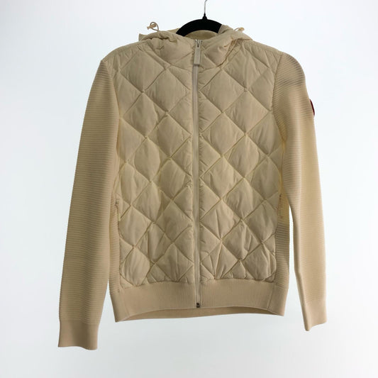 【中古】CANADA GOOSE | カナダグース HYBRIDGE QUILTED KNIT HOODY ダウンジャケット 6800L 国内正規品 アイボリー サイズ：S