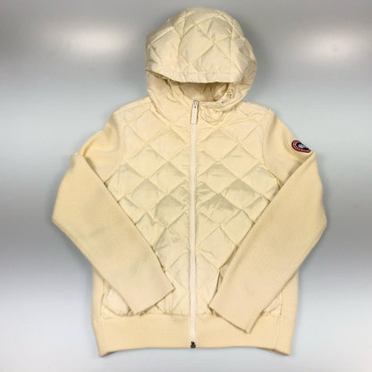 【中古】CANADA GOOSE | カナダグース HYBRIDGE QUILTED KNIT HOODY ダウンジャケット 6800L 国内正規品 アイボリー サイズ：S