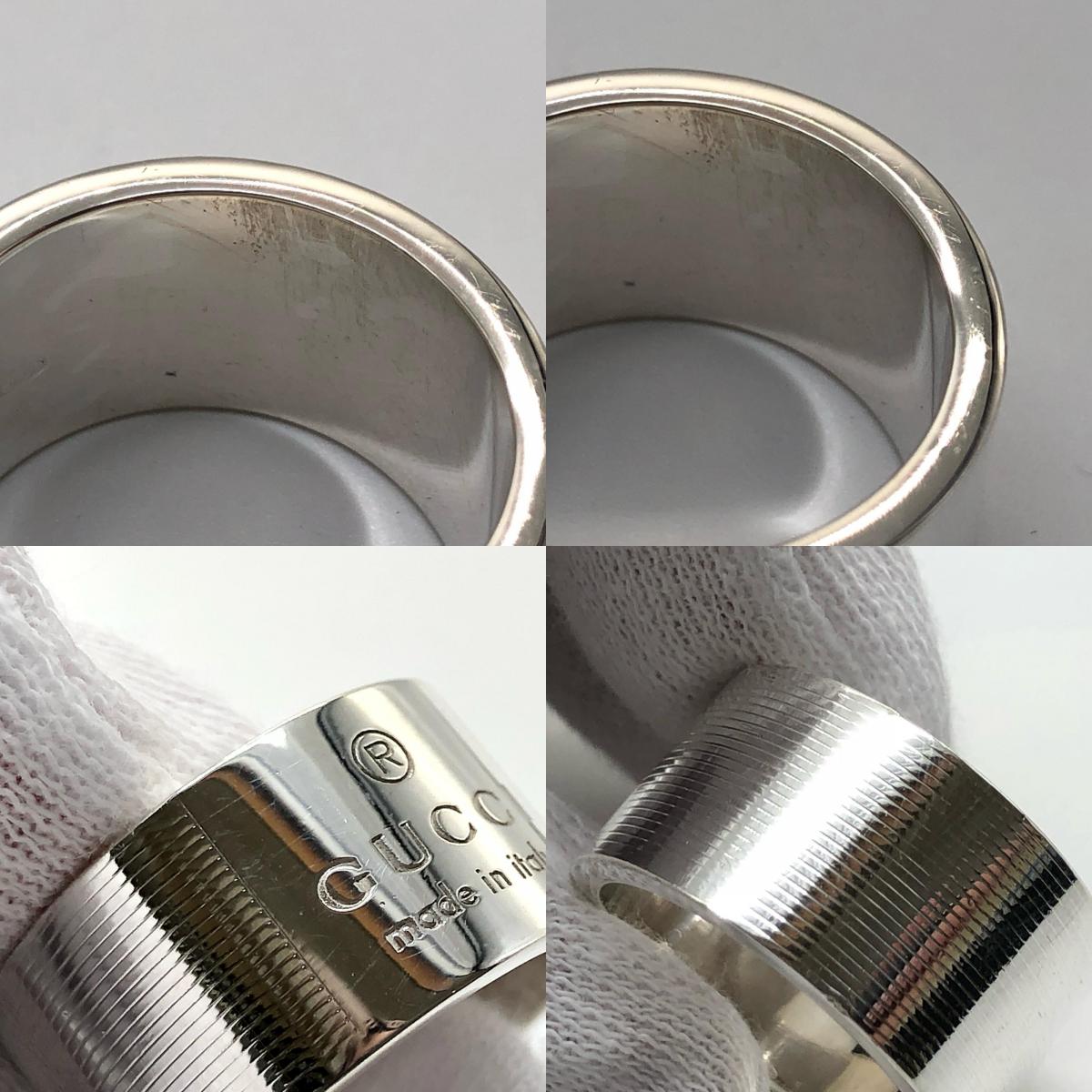 【中古】GUCCI | グッチ トレードマークワイド リング・指輪 シルバーリング