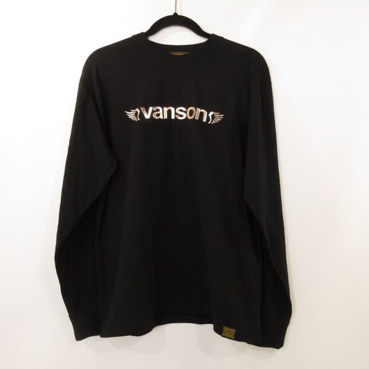 【中古】VANSON | バンソン 長袖Ｔシャツ ブラック サイズ：L