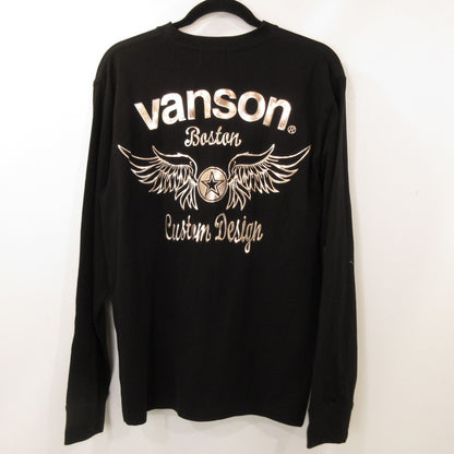 【中古】VANSON | バンソン 長袖Ｔシャツ ブラック サイズ：L