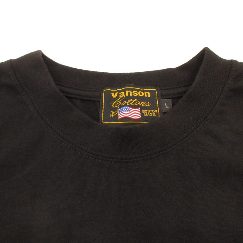 【中古】VANSON | バンソン 長袖Ｔシャツ ブラック サイズ：L