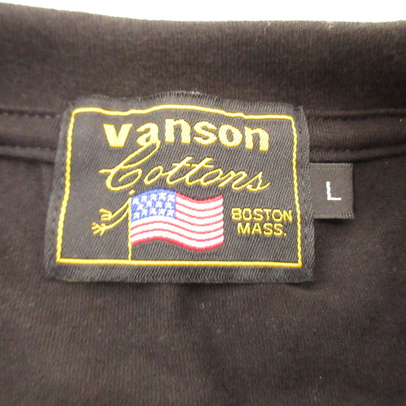 【中古】VANSON | バンソン 長袖Ｔシャツ ブラック サイズ：L