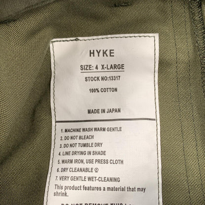 【中古】HYKE | ハイク BACK SATIN BAKER PANTS パンツ 13317 2025S/S オリーブ サイズ：4