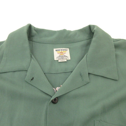 【中古】HOUSTON | ヒューストン SOUVENIR SHIRT 半袖シャツ 40686 グリーン サイズ：L